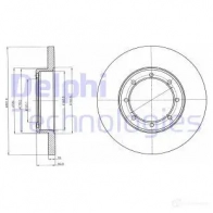 Тормозной диск DELPHI 5012759479858 I7L GFS BG4344 Nissan NV400 (X62) 1 Фургон 2.3 dCi 130 RWD 130 л.с. 2016 – 2025