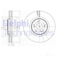 Тормозной диск DELPHI LDE ZKS 935422 BG4225 5012759443361