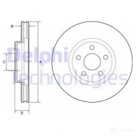 Тормозной диск DELPHI 5012759989494 BG4918C Ford Galaxy 3 (CDR, CK) Минивэн 2.0 TDCi 180 л.с. 2015 – 2018 60 CDHZ7