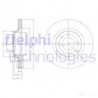 Тормозной диск DELPHI KIUW DK8 BG2825 5012759924112 934409