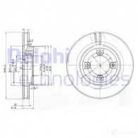 Тормозной диск DELPHI BG3272 934632 8 0K2BG 5012759067215