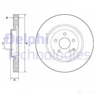 Тормозной диск DELPHI 935915 BG9144C V FAG72 5012759535967
