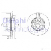 Тормозной диск DELPHI 8VJF TV 5012759971000 934326 BG2719C