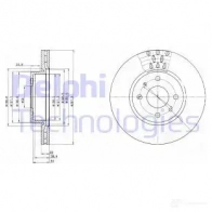 Тормозной диск DELPHI BG2413 5012759424124 934091 4OZ9OT 9