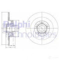 Тормозной диск DELPHI 5012759531907 BG9024RSC Renault Espace (JK0) 4 Минивэн 3.5 V6 (JK00. JK0F. JK0P. JK0S. JK0W) 241 л.с. 2002 – 2025 K7TKT3 7