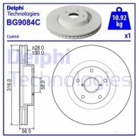 Тормозной диск DELPHI BG9084C 1437960191 E0D DBF