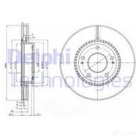 Тормозной диск DELPHI 935032 5012759308806 BG3861 90EE2U D