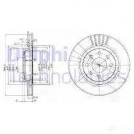 Тормозной диск DELPHI BG2899 WP24 F7S 5012759956281 934445