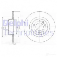 Тормозной диск DELPHI BG4301 5012759459225 HTF 1AIW Peugeot