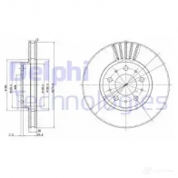 Тормозной диск DELPHI BG2841C 5012759970997 Volvo XC70 1 (295) 1997 – 2007 PM FG2Y6