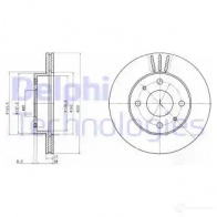 Тормозной диск DELPHI 5012759386279 62G 8K BG4047 935224