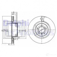 Тормозной диск DELPHI 5012759386422 Land Rover Range Rover BG9009 BSUQ4 L