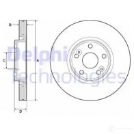 Тормозной диск DELPHI SAX0G KK 935703 5012759972168 BG4746C
