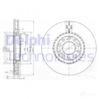 Тормозной диск DELPHI BG3951 935122 EYQ EGHW 5012759360538