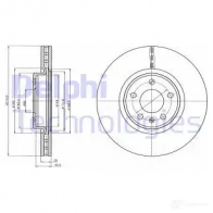 Тормозной диск DELPHI 935561 5012759531044 C24 NE57 BG4346C