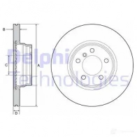 Тормозной диск DELPHI 935575 BG4458C DOD UR 5012759533659 - Изображение 2