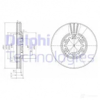 Тормозной диск DELPHI 934534 BG3132 5012759063705 B UH9Q63