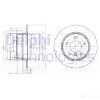 Тормозной диск DELPHI TE E8E BG3940 5012759360446 Bmw Z4 (E85, E86) 1 2003 – 2009