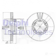 Тормозной диск DELPHI 5012759420409 935320 BG4140 VV3 U3