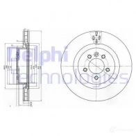 Тормозной диск DELPHI 5012759386408 Land Rover Discovery 4 (L319) 2009 – 2018 M XSU1R BG9007