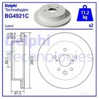 Тормозной диск DELPHI 4B FYPB Lexus IS BG4921C 5012759989562