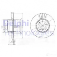 Тормозной диск DELPHI 5012759757567 BG670 9 5MG3VB Bmw 8 (E31) 1 1990 – 1999