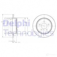 Тормозной диск DELPHI BG3595 5012759159682 U WC82 934808