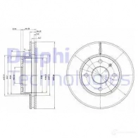 Тормозной диск DELPHI 5012759423387 AR1I K 934033 BG2339
