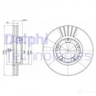 Тормозной диск DELPHI C KDNXK7 BG3174 934557 5012759064122