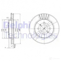 Тормозной диск DELPHI 8H K9UVN 934820 BG3612 5012759159804