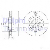 Тормозной диск DELPHI BG4162C 5012759530757 Y8 RINV0 935344