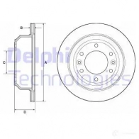 Тормозной диск DELPHI Hyundai H1 Starex (TQ) 2 2007 – 2020 BG4692C IJ 5AAYL 5012759536483