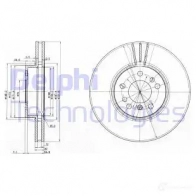 Тормозной диск DELPHI BG3628 5012759159903 RB9 VO Bmw X3