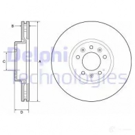 Тормозной диск DELPHI BG4805C F5JT7Z 4 1211320299 5012759982952 - Изображение 4