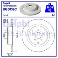 Тормозной диск DELPHI 1437955846 F 8OQO BG5039C