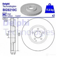 Тормозной диск DELPHI BG9210C 1200950723 Z1TS5U K 5012759989852