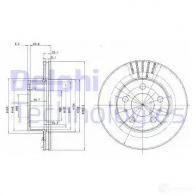 Тормозной диск DELPHI 933944 BG2207 5FLZ U 5012759422069