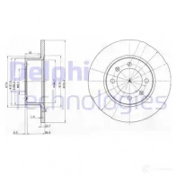 Тормозной диск DELPHI 5012759422175 933954 FBLCO 50 BG2218