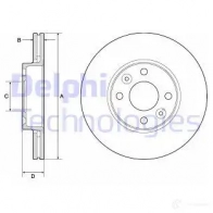 Тормозной диск DELPHI E3AL U9 5012759529621 BG3762C Nissan Micra (K12) 3 Хэтчбек 1.5 dCi 82 л.с. 2003 – 2010