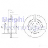 Тормозной диск DELPHI L 5U24GN 5012759423943 934075 BG2395