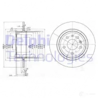 Тормозной диск DELPHI B051W UT 5012759355022 Saab 9-5 (YS3E) 1 Универсал 3.0 V6t 200 л.с. 1998 – 2009 BG3908