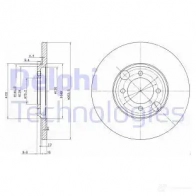 Тормозной диск DELPHI VHUN 4O6 5012759425077 BG2508 934151