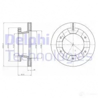 Тормозной диск DELPHI 5012759459270 P37X1 I 192786983 BG4285
