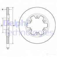 Тормозной диск DELPHI 4L0 Y2L Ford Transit 8 (V363) Фургон 2.0 EcoBlue mHEV RWD 130 л.с. 2019 – 2025 BG4680C 5012759535882