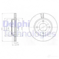 Тормозной диск DELPHI 5012759459218 935506 BG4299 MVF YU