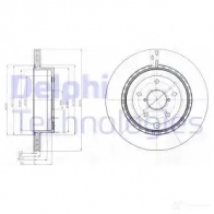 Тормозной диск DELPHI Subaru BG4287 278 56W 5012759459294