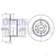 Тормозной диск DELPHI 934432 D OXKUGZ BG2870 5012759947081