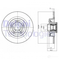 Тормозной диск DELPHI BG9023RS NIT B41Z 935771 5012759396254