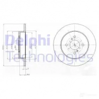 Тормозной диск DELPHI 1715 7 BG4539C 5012759531471 935591
