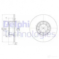 Тормозной диск DELPHI KP3C 3 5012759422588 BG2259 933978